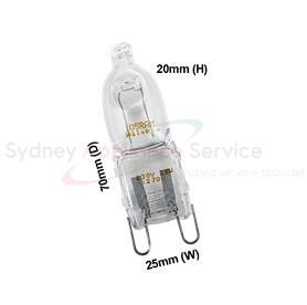 AEG OVEN LAMP GLOBE 25W 240V G9 PYRO HALOPIN - 4055548822