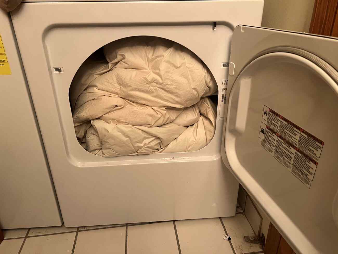 dryer not drying due to overloading