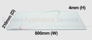 WESTINGHOUSE OVEN GLASS OVEN DOOR MIDDLE 1 REFL VULCAN - 140061702019