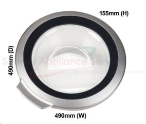 WASHING MACHINE DOOR,WELDED,GREY,G60,Ø490MM - 140061935957