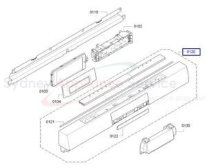 BOSCH DISHWASHER PANEL FRAME S/S - 00747240