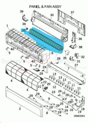 AIR CON IMPELLER - FAN FLOW - SSA431G052