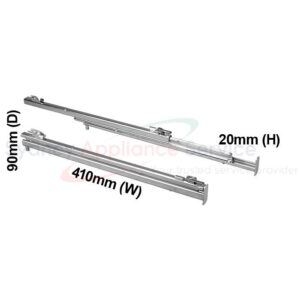 VACUUM CLEANER AEG/ELECTROLUX OVEN TELESCOPIC/SLIDE RACK RAILS SET (PAIR)-GENUINE- - 140181583018