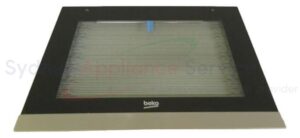 BEKO DETACHABLE FRONT DOOR OUTER GLASS GROUP - 210442223