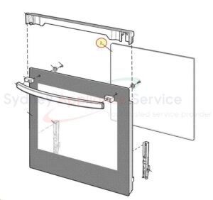 WESTINGHOUSE OVEN DOOR OVEN INNER GLASS 520MM X 412MM X 3MM - 0255004048